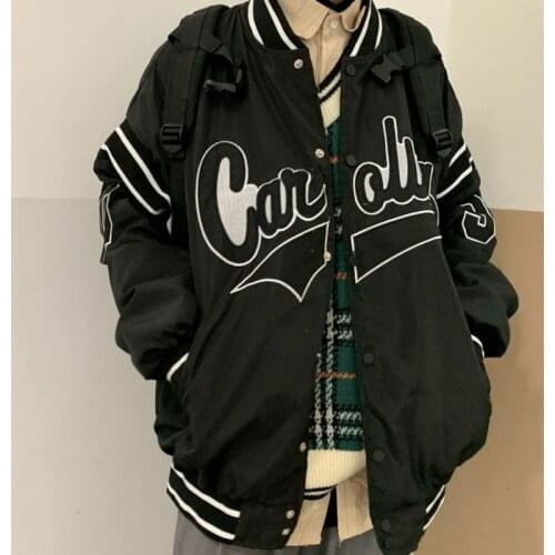 Hip Hop Baseball Womens Jacket Couple Street Retro Button Jacket Harajuku Style New Summer Hot Hip Hop Loose Ins Jackets