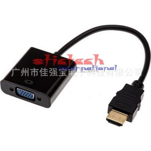 By dhl or ems 100pcs Male to Female HDMI to VGA with Audio Converter Adapter Computer Cable for PC Laptop Support 1080P