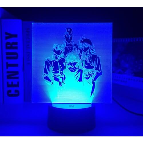 YuYu Hakusho Anime Figure Lamp for Child Room Decorative Acrylic LED Night Light Desk 3D Lamp Kids Birthday Gift Light