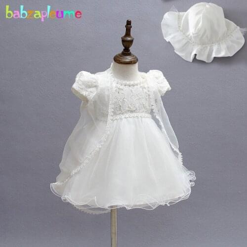 Babzapleume Baby Girls 1 Year Birthday Outfit Baptism Dress Summer Princess Dresses Party And Wedding Christening Gifts BC1680-1