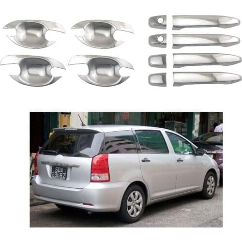 For Toyota Wish 2003 2006 2009 ABS door handle bowl Chrome Accessories Stickers Car Styling