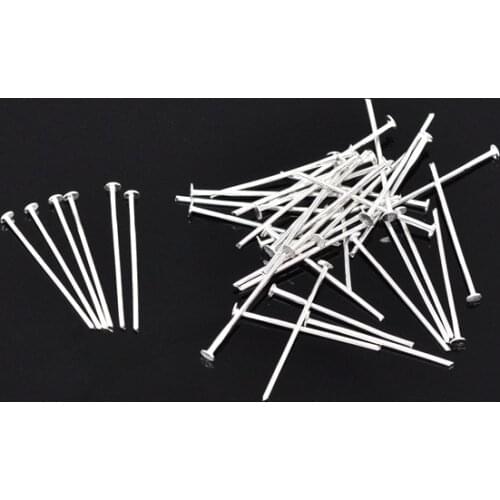 DoreenBeads 700PCs Silver Plated Head Pins 0.7x22mm(21 gauge) (B01529) yiwu