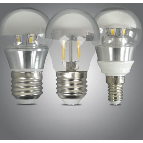 Edison A19/G45 LED Semi-Plated Silver-Free E27 Lamp Holder 220V Retro Decoration Shop Energy Saving Bulb