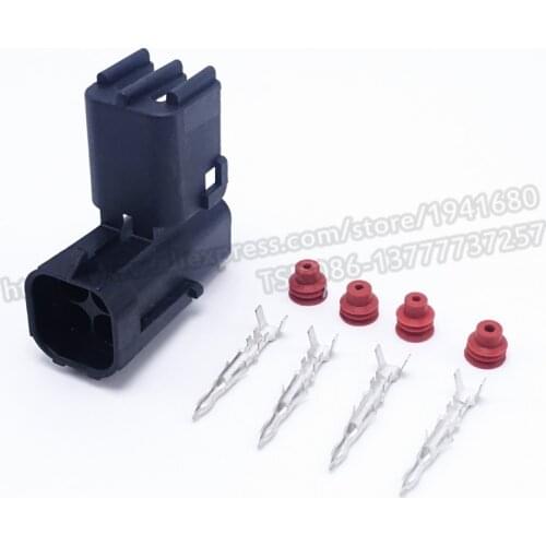 Weatherpack Style 2.5 Series Four Pins Ways Sealed Waterproof Female Automotive Connector Plug Shipping With Registered
