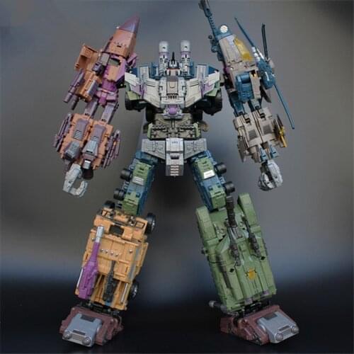 JinBao 5 IN 1 Oversize 43CM Transformation Toy Boy Cool Anime Devastator Robot Car Action Figures KO GT Tank Model Kid Adult Toy