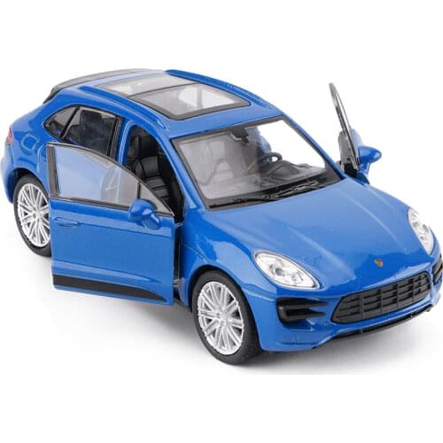 1:36 Scale WELLY Diecast Alloy Metal Luxury SUV Car Model For Theporsche Macan Collection Class Model Pull Back Toys Car