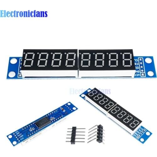 MAX7219 LED Dot Matrix 8 Digit Digital Tube Display Control Module 3.3V 5V Microcontroller Serial Driver 7-segment For Arduino