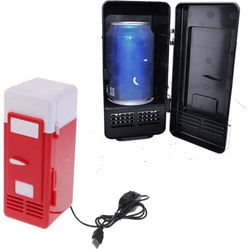 Mini Travel Fridge USB Refrigerator 5V Dual Use Car Freezer Car USB Fridge Portable Car Home Fridge Icebox Cooler Warmer Box