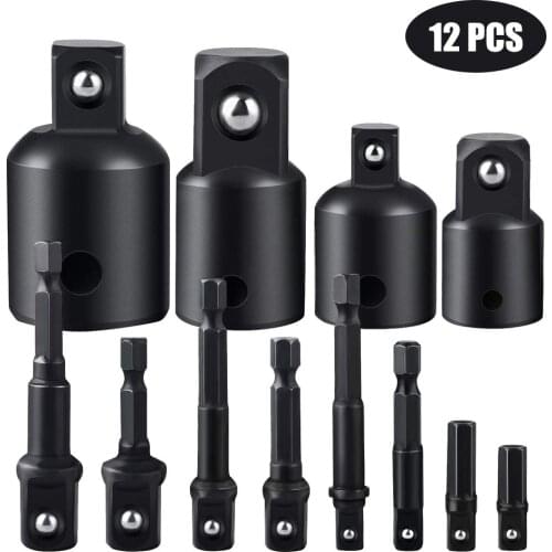 8Pcs Socket Adapters Set Chrome Vanadium Steel Set Drive Converter Impact Tool For Impact Driver
