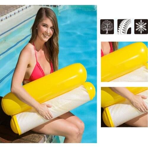 Outdoor Swim Float Chair Party Sleeping Bed Water Hammock Lounger Chair Float Inflatable Air Mattress Swimming Pool Accessories