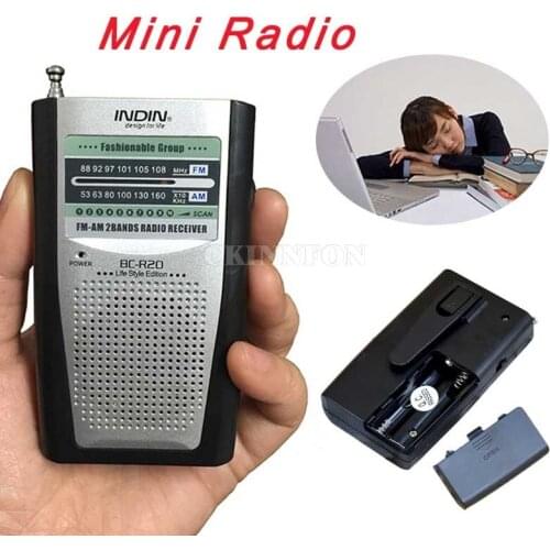 50Pcs/Lot For INDIN Portable Radio Mini AM/FM Telescopic Antenna Radio Pocket World Receiver
