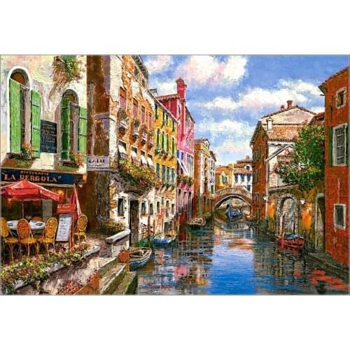 Needlework for embroidery DIY French DMC Color High Quality - Counted Cross Stitch Kits 14 ct Oil painting - La Pergola