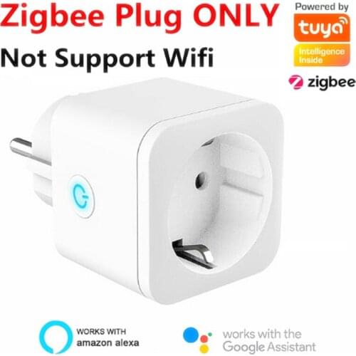 ZigBee Smart Plug Wireless 16A Power Monitor Timing Function Socket Tuya Smart Life APP Control Work With Alexa Google Home