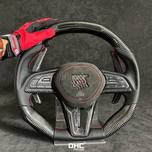 Real Carbon Fiber LED Steering Wheel compatible for Nissan GTR 35 GTR36 GT-R35 LED Performance Steering Wheel Skyline R35