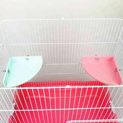 Fan-shaped Hamster Corner Platform Small Animals Bird Parrot Stand Platform Hamster Cage Squirrel Springboard Cage Supplies