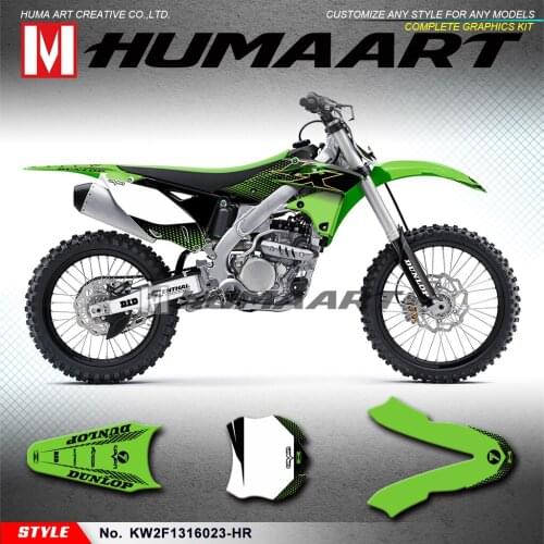 HUMAART Dirt Bike Decals Graphics Vehicle Vinyl Wraps Custom Sticker Kit for KX250F KX 250F 2013 2014 2015 2016