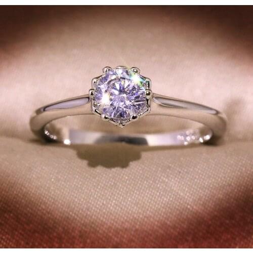 Woman Jewelry diamond Silver wedding rings for couples 925 Sterling Silver Retro Diamond Rings Filled Womens 925 sterling silver