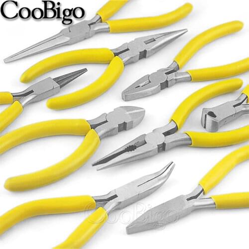 Mini Pliers Yellow Manual Wire Cutter Pliers Diagonal Pliers Multi Function Clamps Jewelry Making Nippers Handmade Tool