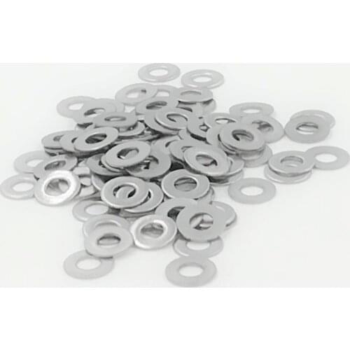 100pcs M2 304 Stainless Steel Flat Washer Plain Washer Flat gasket
