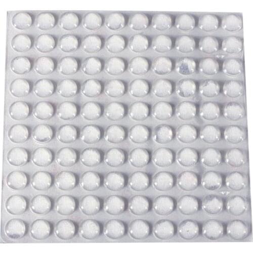 100PCS Self Adhesive Rubber Feet Clear Semicircle Bumpers Door Buffer Pad Transparent Door Cushion Cushioning Gaskets Borracha