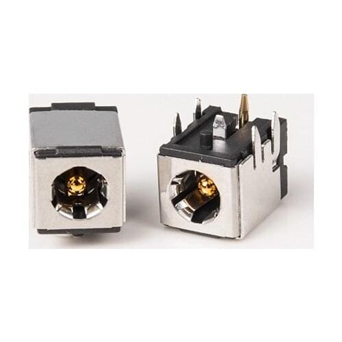 2pcs DC-007B High quality pure copper gold plated shielded DC power socket DC 5.5*2.1mm/5.5*2.5mm