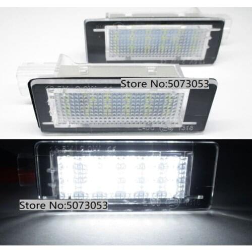 2Pcs For Renault Espace Scenic Laguna Fluence Captur Modus For Dacia Duster Lodgy Logan LED License Plate LampNumber Plate Light