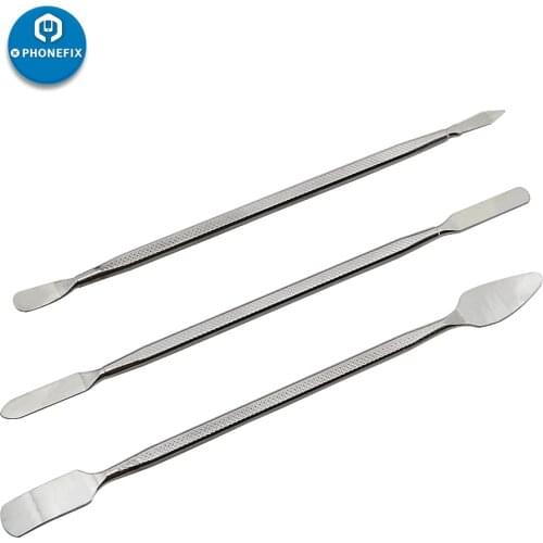 3pcs/lot Metal Spudger Stainless Steel Scraper Crowbar LCD Screen Opening Tool Mobile Phone Tablet Metal Disassembly Spudger