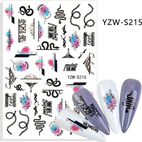 Snake Curve Line adhesive 3d nail sticker foil nails art decoration cute cartoon designs nail decals manicure supplies tool
