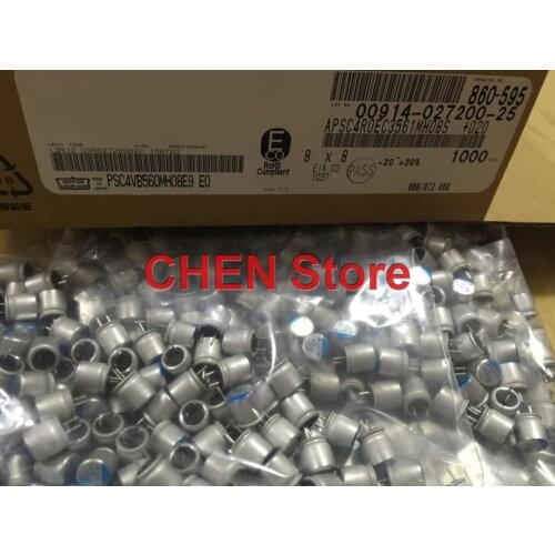 50PCS NIPPON PSC 4V560UF 8X8MM Motherboard Solid Capacitor psc 560UF 4V CHEMI-CON Aluminum shell electrolysis APSC4R0EC3561MH08S