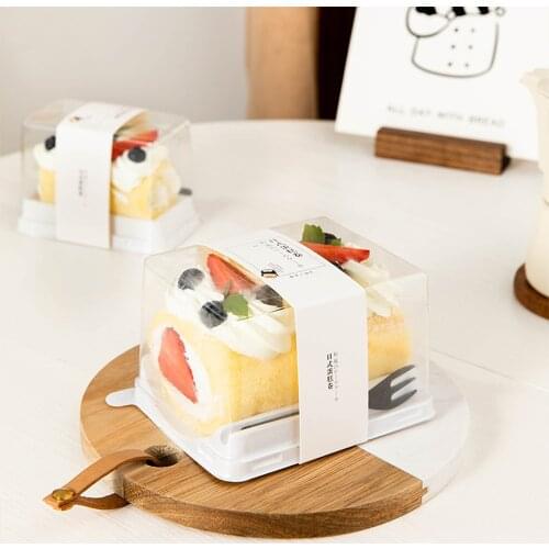 50pcs Disposable pastry Cake Box Plastic Moon Cake Tray Food Gift bakery Packaging Box For Wedding Birthday Baby Shower Party