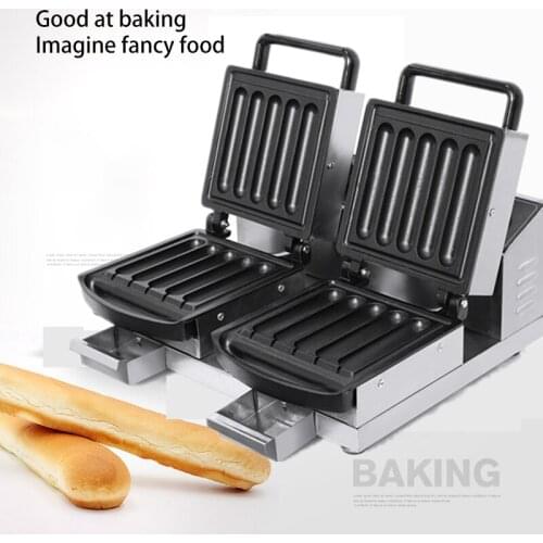Commercial 10-Stick Hot Dog Machine Crispy Milk Stick Machine Stainless Steel Aluminum Non-Stick Bakeware 1800W 220V