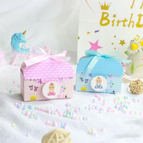 AVEBIEN 12pcs Creative Lace Candy Box Gift Wedding Party Supplies Boy Girl Birthday Baby Shower Candy Bag Wedding Decoration DIY