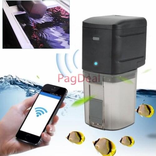 Automatic Intelligent WiFi Fish Food Feeder Aquarium Timer Speech Remote Control Fish Tank Feeding Machine Aquarium Feeder