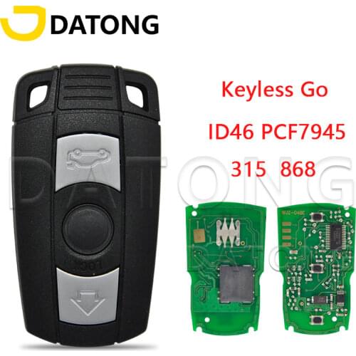 Datong World Car Remote Key For BMW CAS3 System 3 5 X5 X6 Series ID46 Chip 315 Mhz 868MHz Keyless Entry Promixity Card