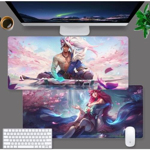 Mairuige Large Gaming Mousepad Thickening Xxl LOL League of Legends Internet Cafe Gaming Keyboard Table Mat90x40non-slip Carpet