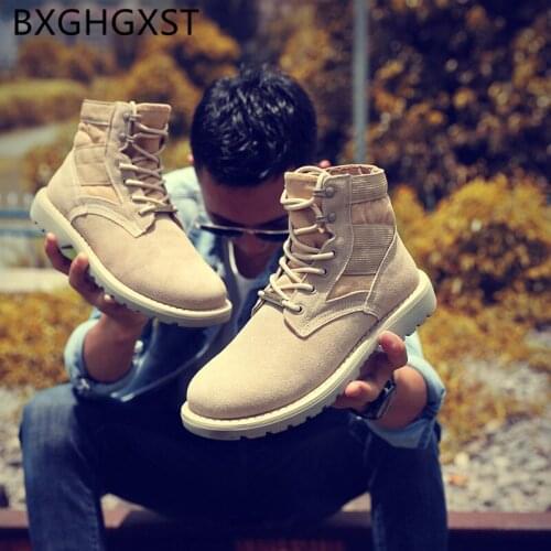 Unisex Winter Ankle Boots Men Casual Shoes Men Black Desert Boots 2020 Fashion Snow Boots Men Designer Shoes Big Size Shoes 47