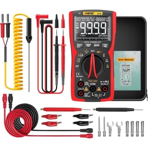 Q10 Digital Multimeter 9999 Professional Tester Multimetro True RMS Analog DIY Transistor Capacitor NCV Testers Lcr Meter
