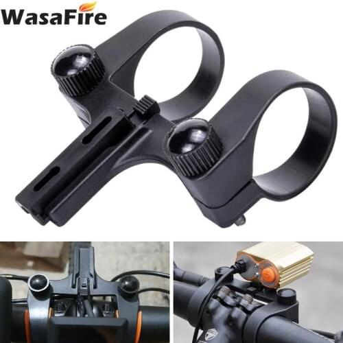 Bike Light Holder Bicycle Headlight Double-hole Central Mount MTB Front Light Rack Cycling Headlamp Stand Bike Lamp Bracket Clip