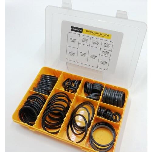 D-RING KIT 4C4784 270-1535 in 9 sizes FOR EXCAVATOR CATERPILLAR CAT SEALING RUBBER FLAT D-RING REPAIR ASSORTMENT D-RING KIT