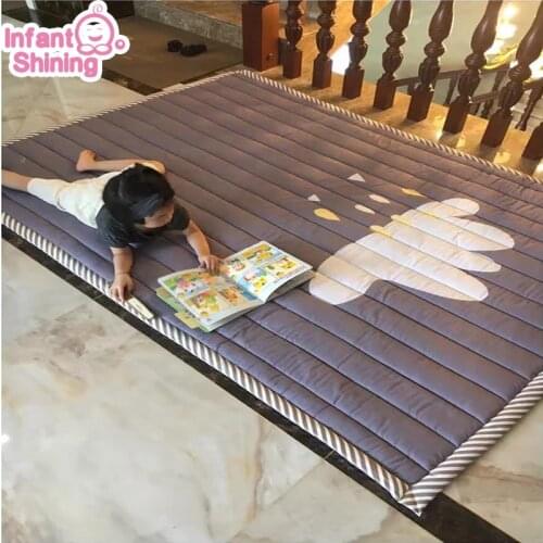 Infant Shining Baby Play Mat Cotton Playmat for Child 2cm Thickness Non-slip Rug 140*200cm Children Game Carpet Machine Washable
