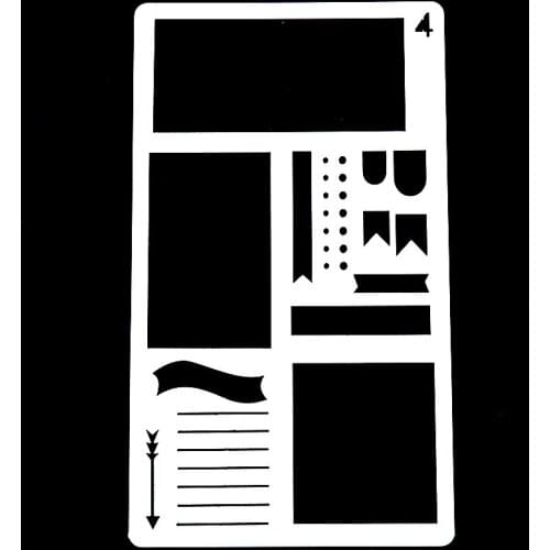 DIY Scrapbooking Arrow Labe Heart Drawing Spray Template Home Garden Arts Crafts DIY Digital Plastic Label Embossing Folders