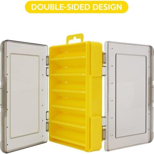 Double Sided Fishing Lure Box Case Squid Jig Minnows Bait Fishing Tackle Box Storage Case Container