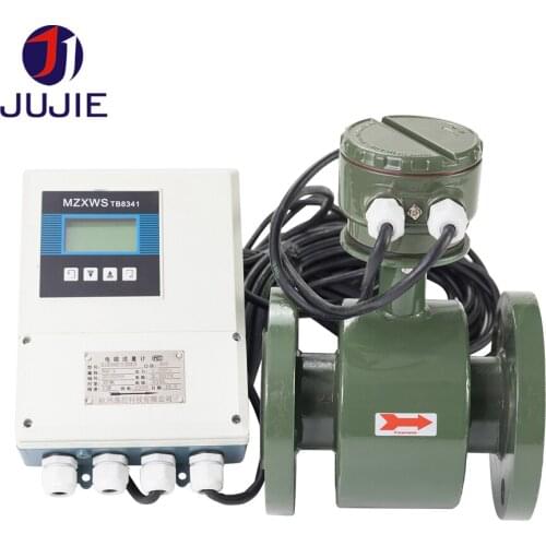 DN15/20/25/32/40/50 Remote display electromagnetic flow meter PTFE lining for waste water sewage chemical liquid RS485 4-20mA