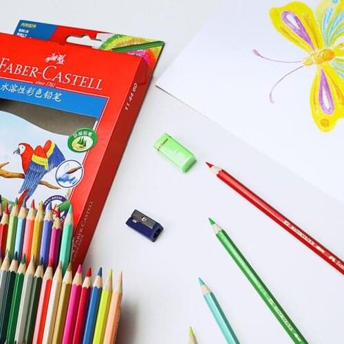 Faber Castell 1144 Great Watercolor Pencils 12/24/36/48/60/72 Set Water Soluble Colored Pencils Ideal School & Outdoor Drawing