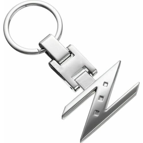 Chrome 3D Z Logo Car Key Ring Key Chain for Fairlady Z Z33 350Z Car Keychain