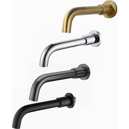 Solid Brass Chrome In Wall Mounted Spout With Shower Faucet Set Accessories SA009