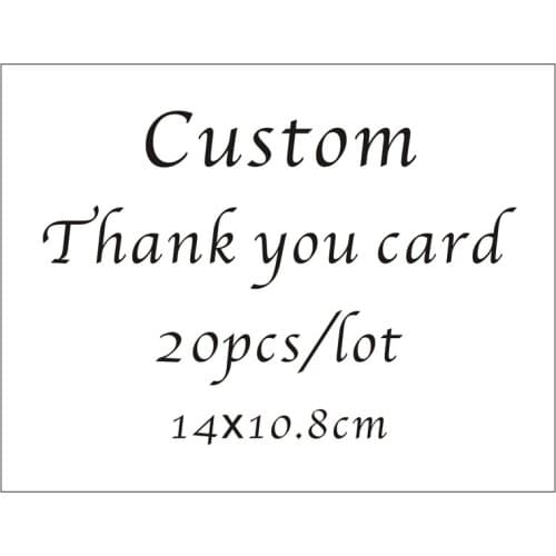 Custom 14x10.8cm 20 pcs/lot Thank You Card For Company Business Wedding Birthday Baby Shower Baptism Boy, Girl First Communion