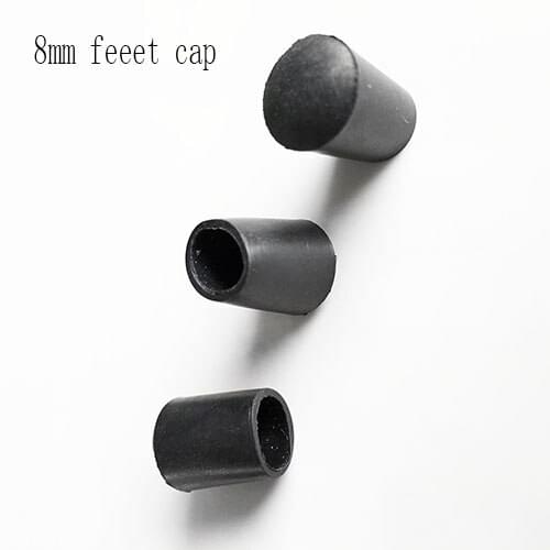 Round 8mm plastic feet cover pad tube end tip protector steel rod cover steel kitchen bow shelf washing room shelf slip proof