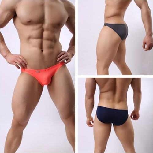 New Sexy Side Unload Mens Nylon Soft Underwear Penis Pouch Briefs Men Gay Bikini Brief Shorts Jockstrap Brand Underwear man