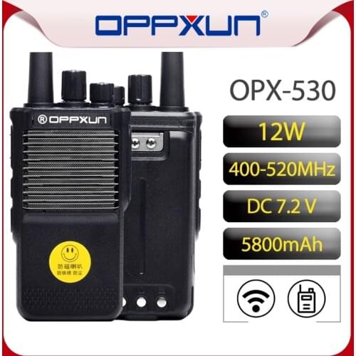 OPPXUN 2021 New Wireless Walkie Talkie OPX-530 High Power Interphone 12W UHF 400 - 470MHZ 5800MA Radios